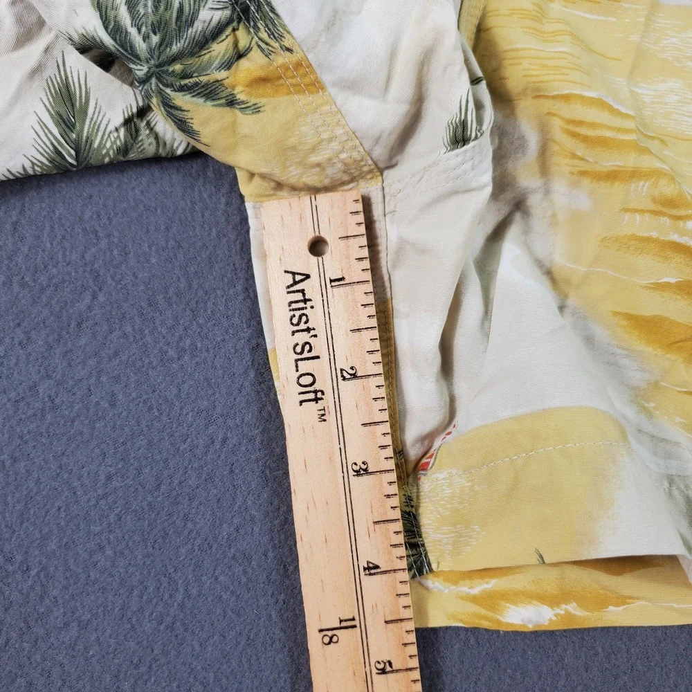 Tommy Bahama Bungalow Brand‎ Mens Yellow Tropical Island Print Swim Trunks L